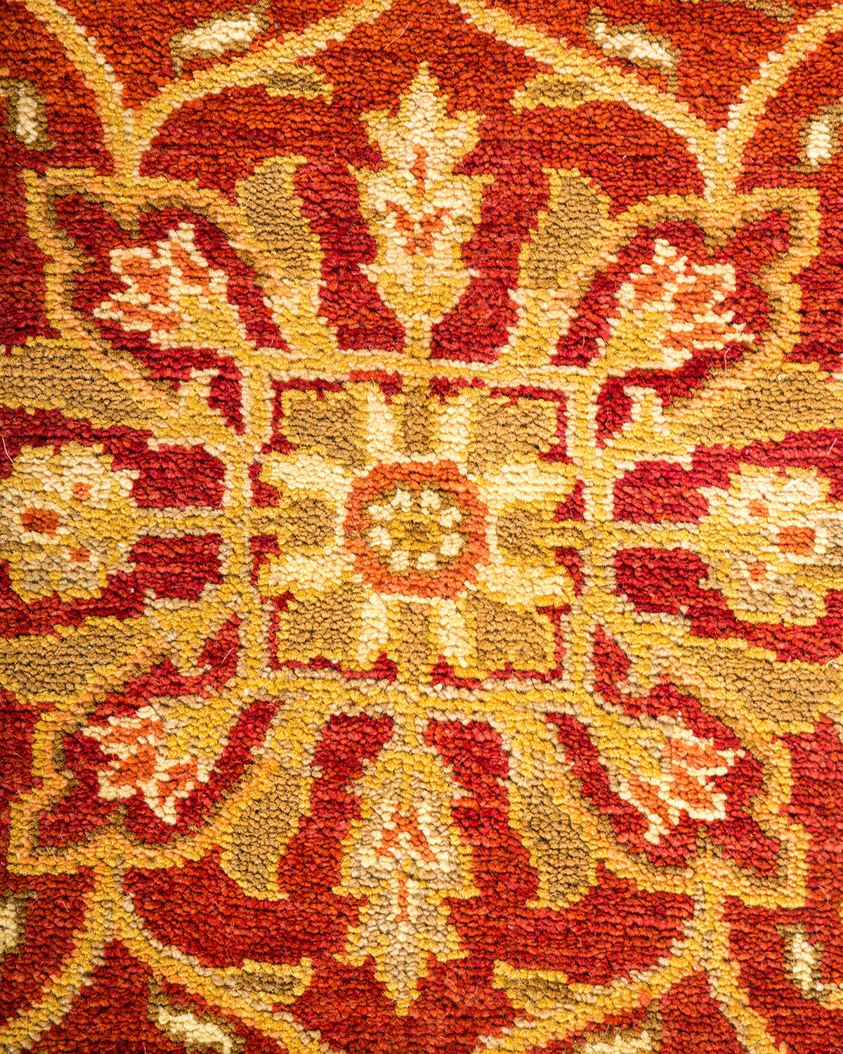 Eclectic, One-of-a-Kind Hand-Knotted Area Rug  - Orange, 6' 4" x 9' 3"