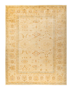 Eclectic, One-of-a-Kind Hand-Knotted Area Rug  - Ivory, 9' 3" x 12' 1"