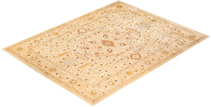 Eclectic, One-of-a-Kind Hand-Knotted Area Rug  - Ivory, 9' 2" x 11' 9"