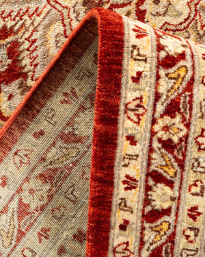 Mogul, One-of-a-Kind Hand-Knotted Area Rug  - Orange,  8' 3" x 10' 5"
