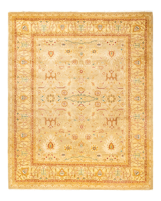 Mogul, One-of-a-Kind Hand-Knotted Area Rug  - Yellow,  8' 2" x 9' 10"