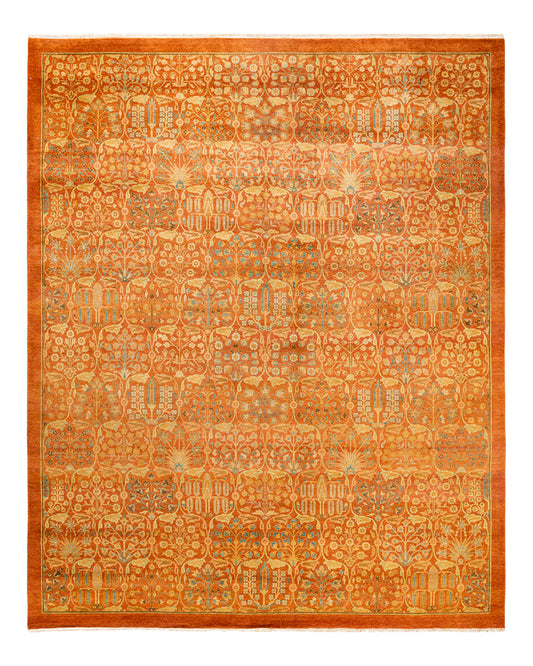 Mogul, One-of-a-Kind Hand-Knotted Area Rug  - Orange,  8' 3" x 10' 1"