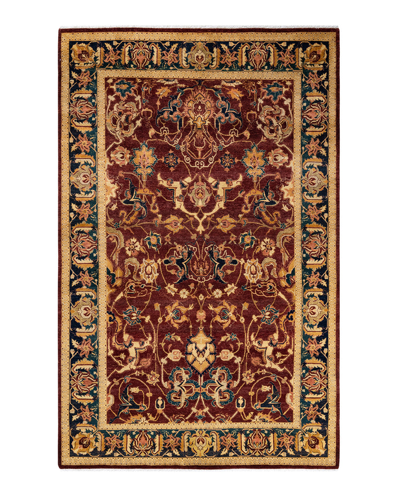 Mogul, One-of-a-Kind Hand-Knotted Area Rug  - Red, 6' 1