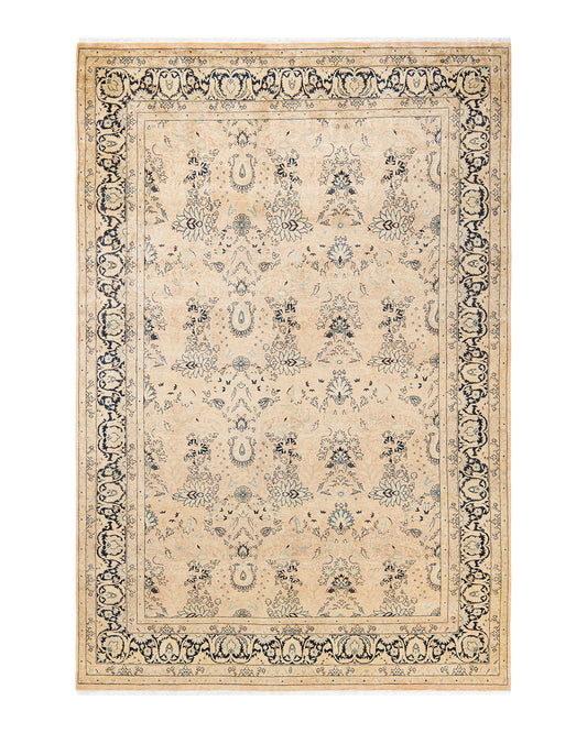 Mogul, One-of-a-Kind Hand-Knotted Area Rug  - Beige, 6' 1" x 9' 0"