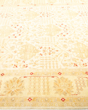 Mogul, One-of-a-Kind Hand-Knotted Area Rug  - Ivory, 6' 1" x 9' 3"