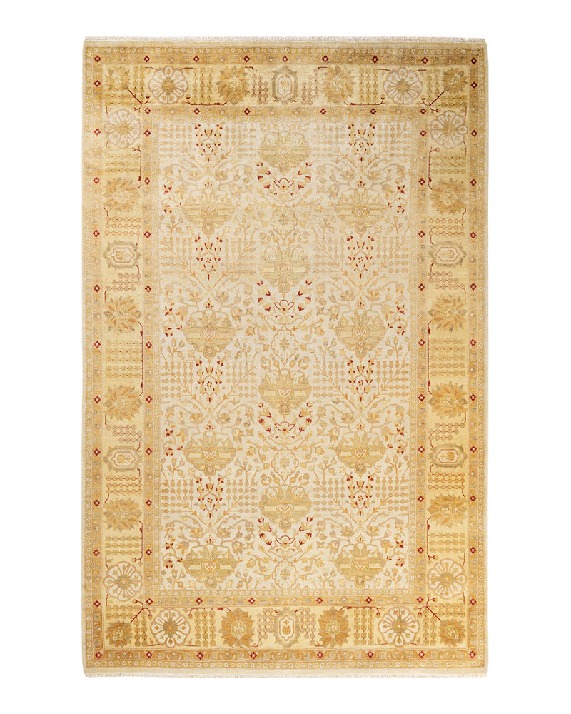 Mogul, One-of-a-Kind Hand-Knotted Area Rug  - Ivory, 6' 1