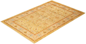 Mogul, One-of-a-Kind Hand-Knotted Area Rug  - Yellow, 6' 1" x 9' 1"