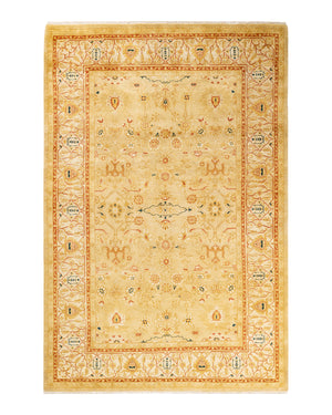 Mogul, One-of-a-Kind Hand-Knotted Area Rug  - Yellow, 6' 1" x 9' 1"