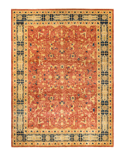 Mogul, One-of-a-Kind Hand-Knotted Area Rug  - Orange,  9' 1" x 12' 2"