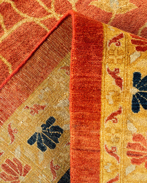 Mogul, One-of-a-Kind Hand-Knotted Area Rug  - Orange, 9' 1" x 11' 10"