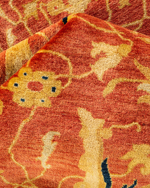 Mogul, One-of-a-Kind Hand-Knotted Area Rug  - Orange, 9' 1" x 11' 10"