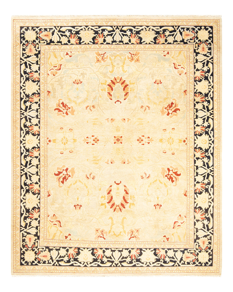 Eclectic, One-of-a-Kind Hand-Knotted Area Rug  - Ivory,  8' 1