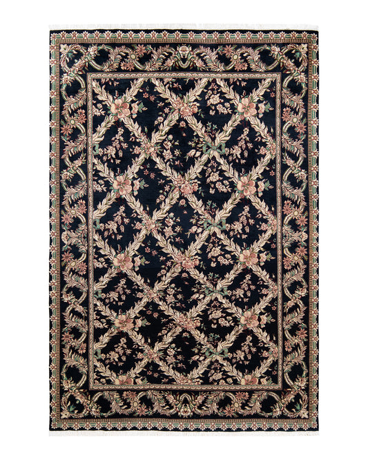 Mogul, One-of-a-Kind Hand-Knotted Area Rug  - Black, 5' 10" x 8' 9"