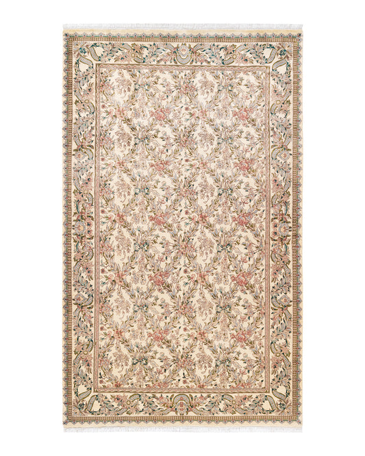 Mogul, One-of-a-Kind Hand-Knotted Area Rug  - Ivory,  5' 1" x 8' 5"