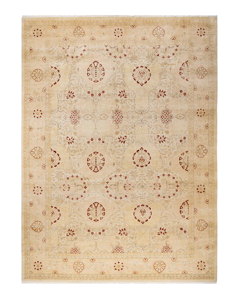 Mogul, One-of-a-Kind Hand-Knotted Area Rug  - Ivory, 10' 1