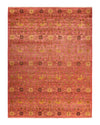 Eclectic, One-of-a-Kind Hand-Knotted Area Rug  - Pink,  9' 0" x 12' 6"