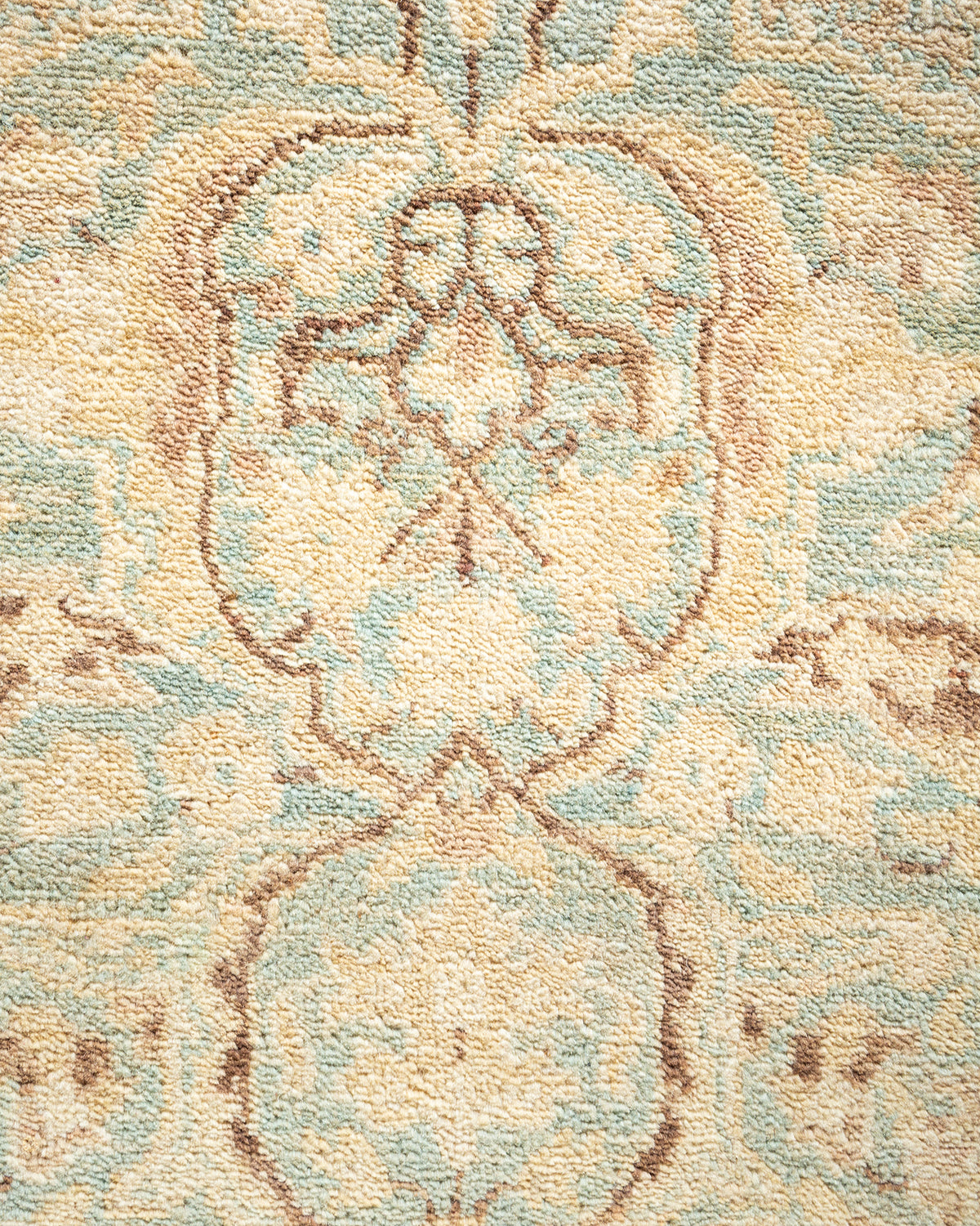 Eclectic, One-of-a-Kind Hand-Knotted Area Rug  - Light Blue,  8' 3" x 10' 4"