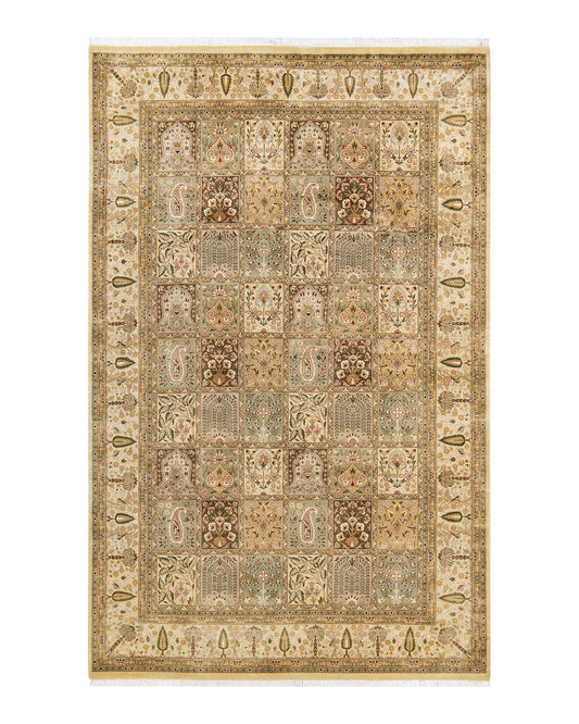 Mogul, One-of-a-Kind Handmade Area Rug  - Ivory, 6' 3" x 9' 5"