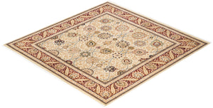 Mogul, One-of-a-Kind Hand-Knotted Area Rug  - Ivory, 6' 1" x 6' 4"