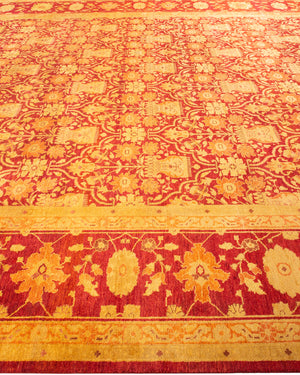 Eclectic, One-of-a-Kind Hand-Knotted Area Rug  - Red, 10' 2" x 15' 1"