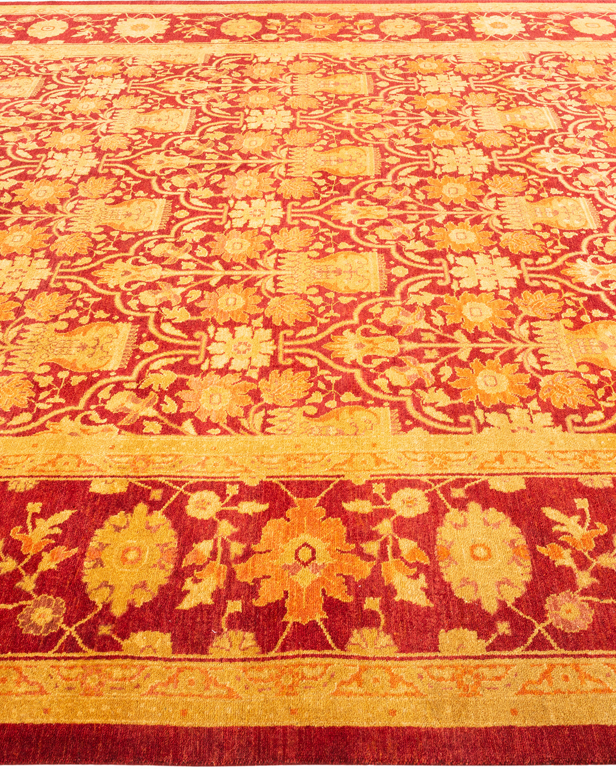 Eclectic, One-of-a-Kind Hand-Knotted Area Rug  - Red, 8' 2" x 15' 7"