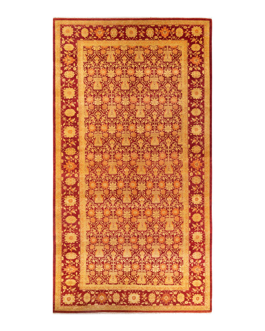 Eclectic, One-of-a-Kind Hand-Knotted Area Rug  - Red, 8' 2" x 15' 7"