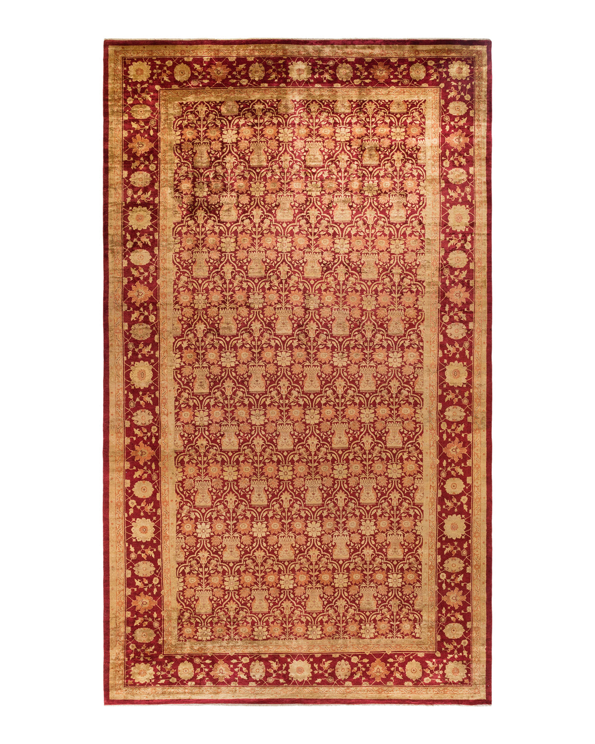 Eclectic, One-of-a-Kind Hand-Knotted Area Rug  - Red, 10' 0" x 18' 0"