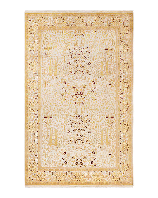 Mogul, One-of-a-Kind Hand-Knotted Area Rug  - Ivory,  6' 0" x 9' 7"