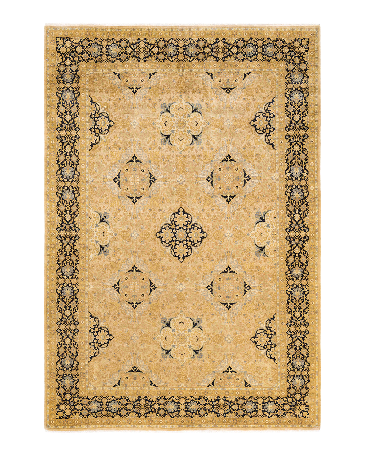 Mogul, One-of-a-Kind Hand-Knotted Area Rug  - Yellow, 6' 0" x 8' 10"