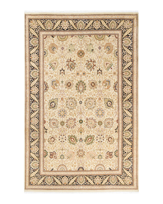 Mogul, One-of-a-Kind Hand-Knotted Area Rug  - Beige, 6' 1" x 9' 5"