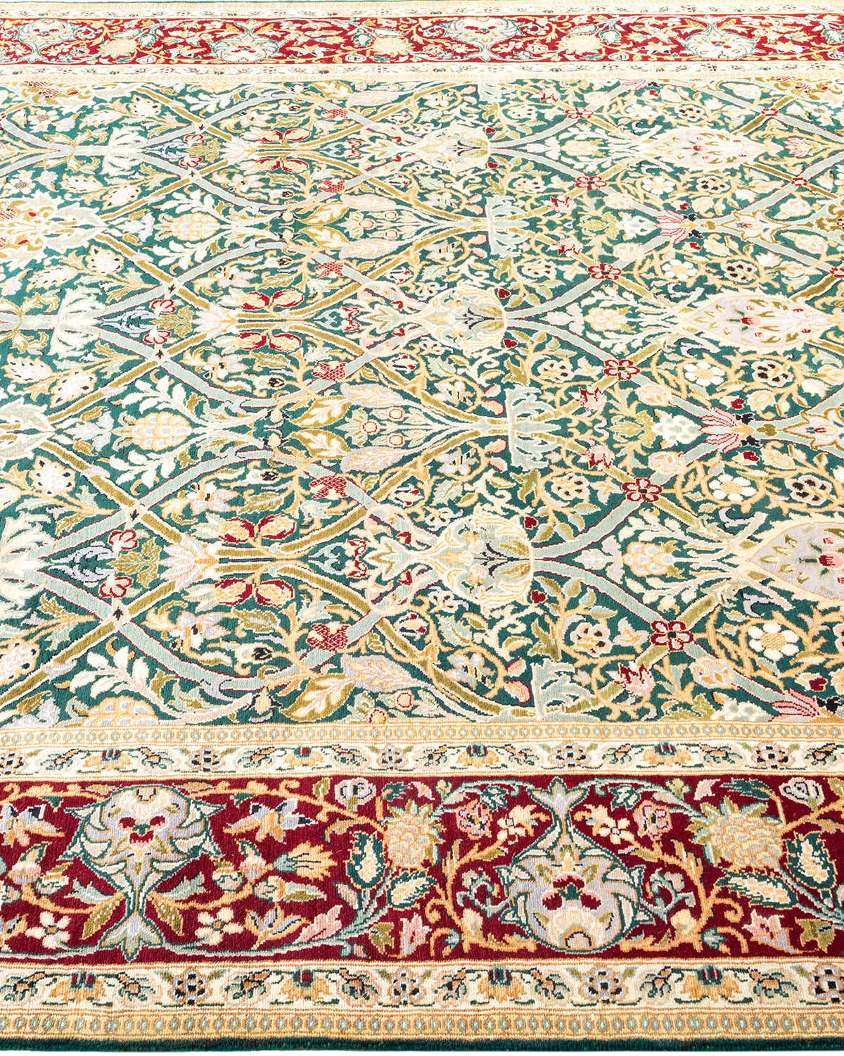Mogul, One-of-a-Kind Hand-Knotted Area Rug  - Green,  5' 10" x 9' 1"