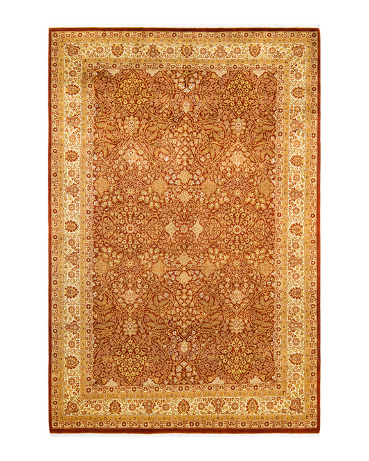 Mogul, One-of-a-Kind Hand-Knotted Area Rug  - Orange, 6' 3" x 9' 4"