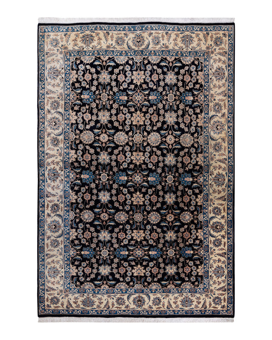 Mogul, One-of-a-Kind Handmade Area Rug  - Blue,  6' 2" x 9' 5"