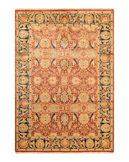 Mogul, One-of-a-Kind Handmade Area Rug  - Orange, 6' 0" x 8' 7"