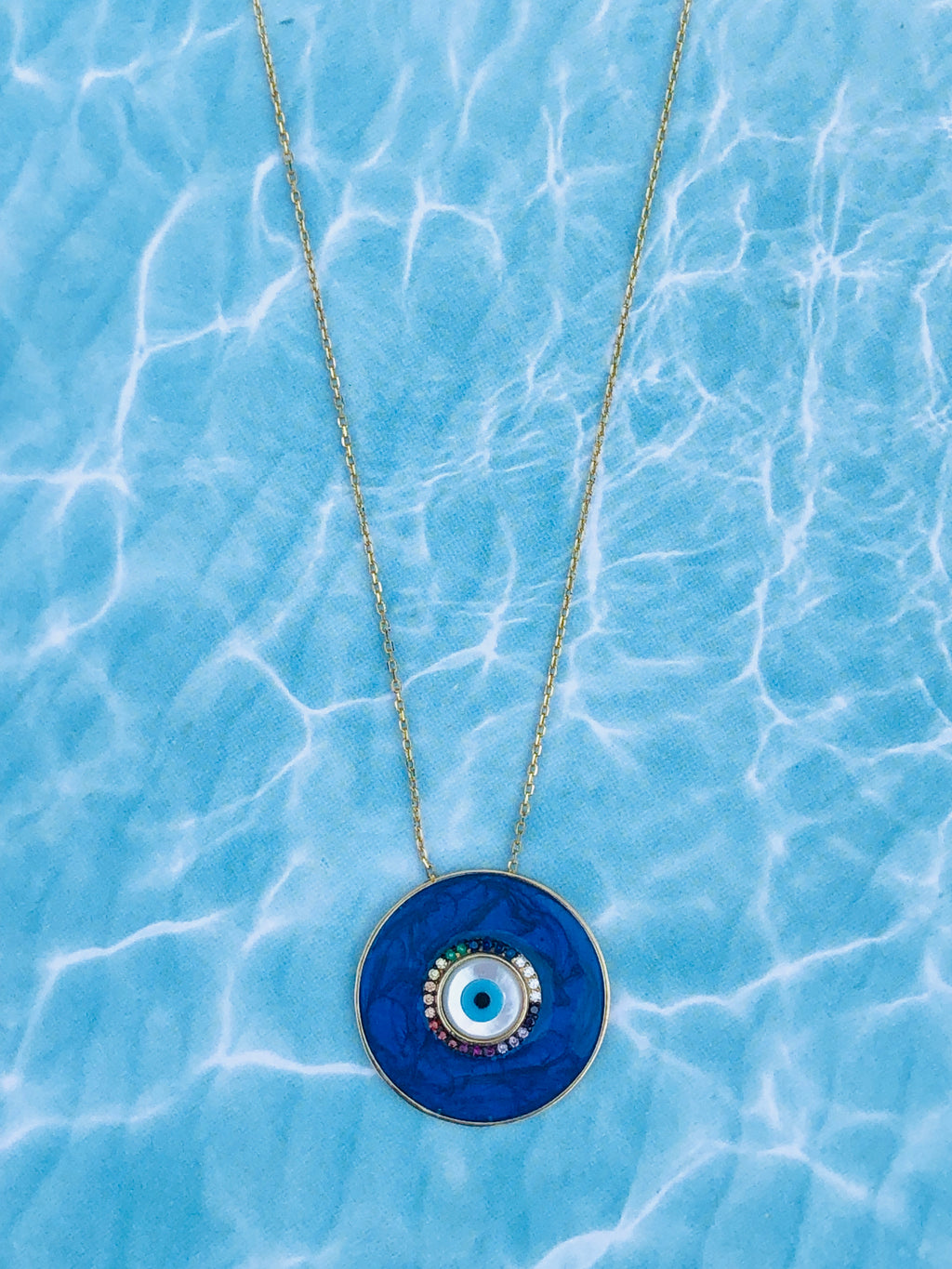 Piper Evil Eye Rainbow Necklace