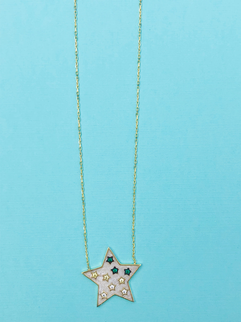 Preet Enamel Star Necklace