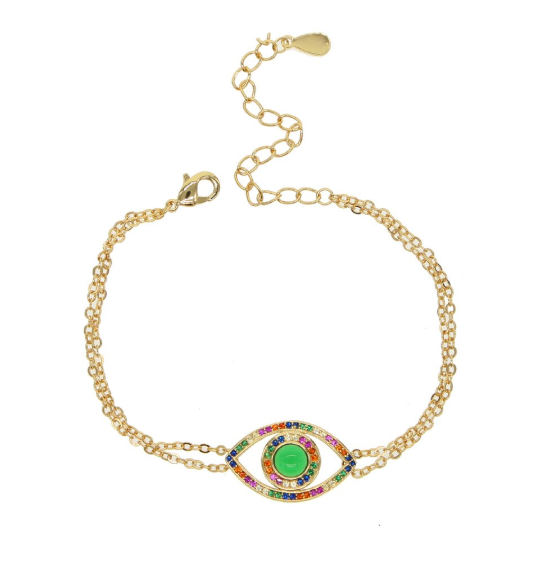 Sophia Multicolor Evil Eye Bracelet